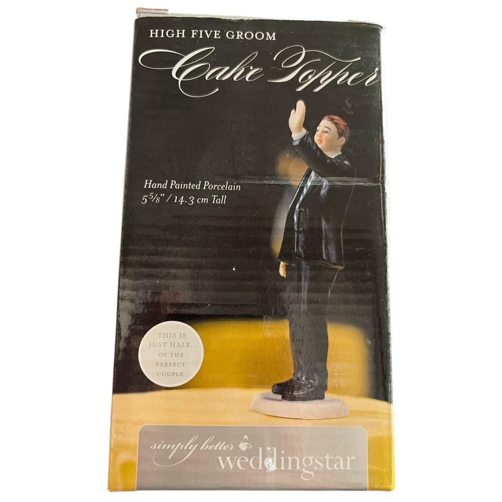 Weddingstar High Five Groom Porcelain Figurine Cake Topper New Open Box